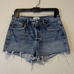 Agolde Distressed Parker Blue Jean Shorts